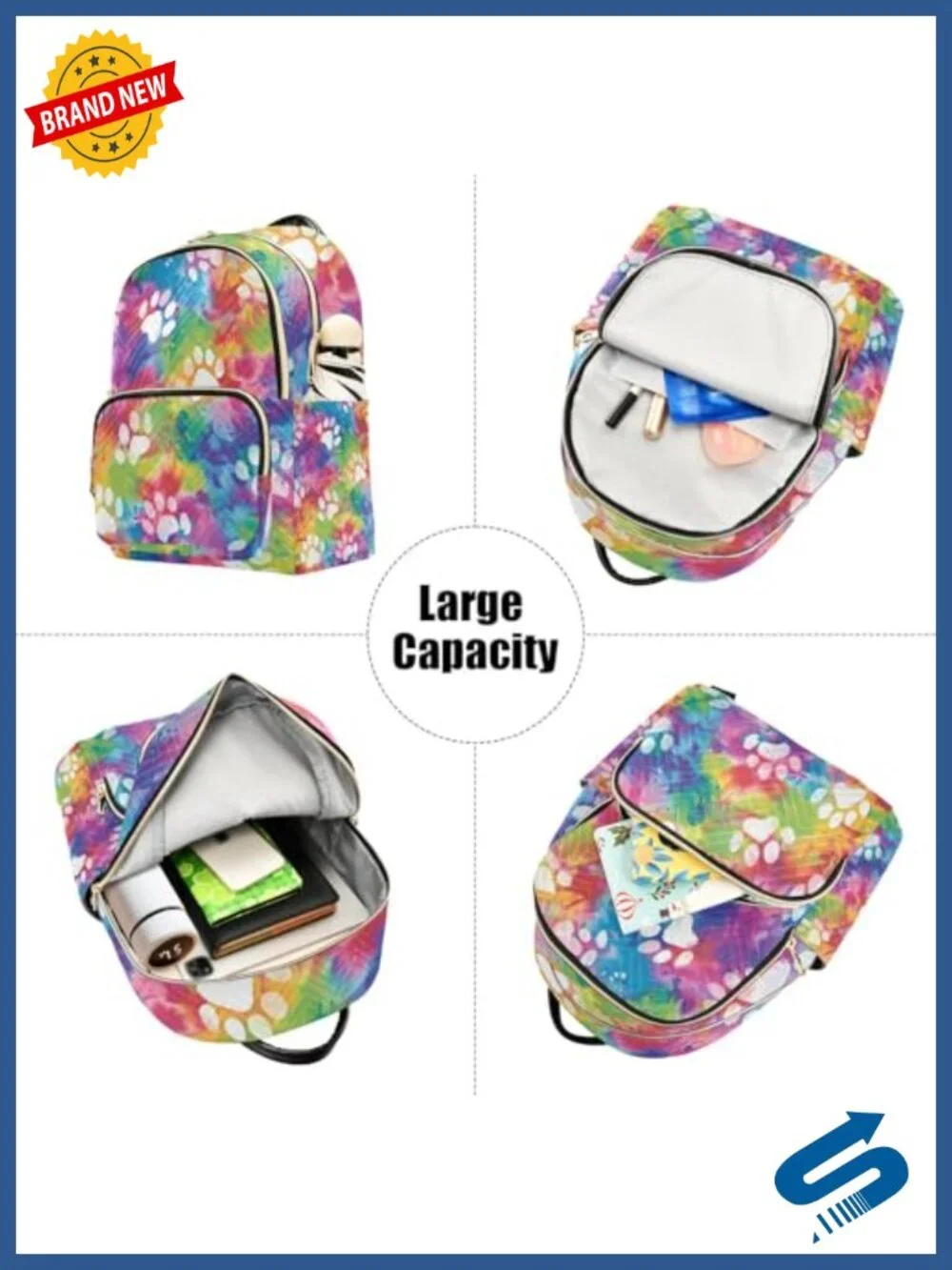 Small Lightweight Nylon Backpack Purse Daypack Shoulder Bag Travel